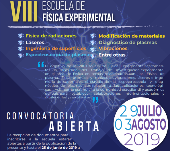 Inscripciones abiertas para la VIII Escuela de Física Experimental